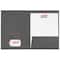 JAM Paper Gray 2-Pocket Textured Linen Business Folders, 25ct.